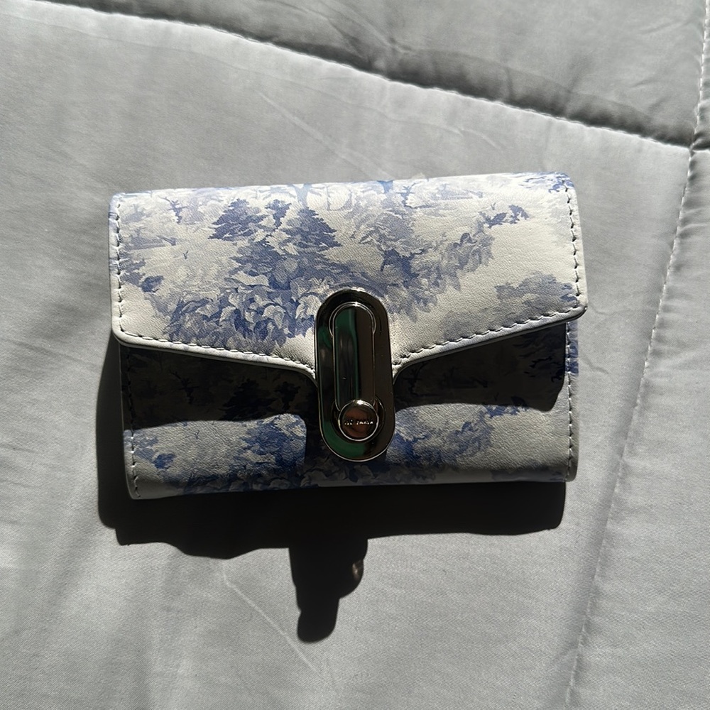 Brand New Ted Baker Blue and White Printed Wallet